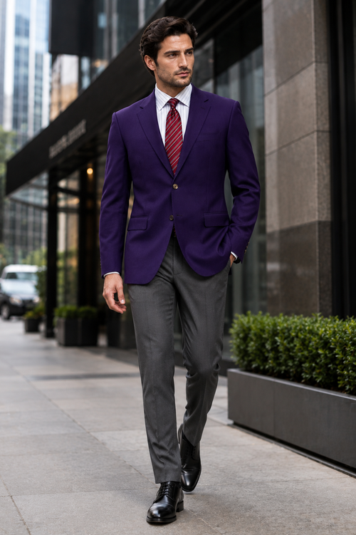 Big and Tall & Extra Long Sizes Men's Blazer With Brass Buttons-New Designer Collection