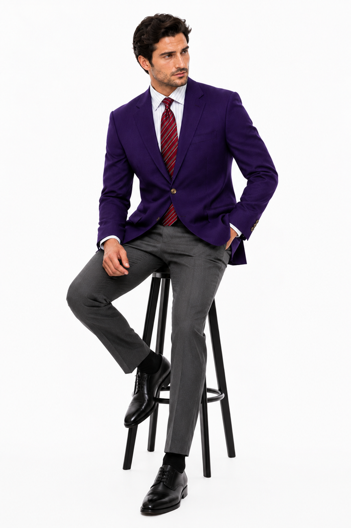 Big and Tall & Extra Long Sizes Men's Blazer With Brass Buttons-New Designer Collection