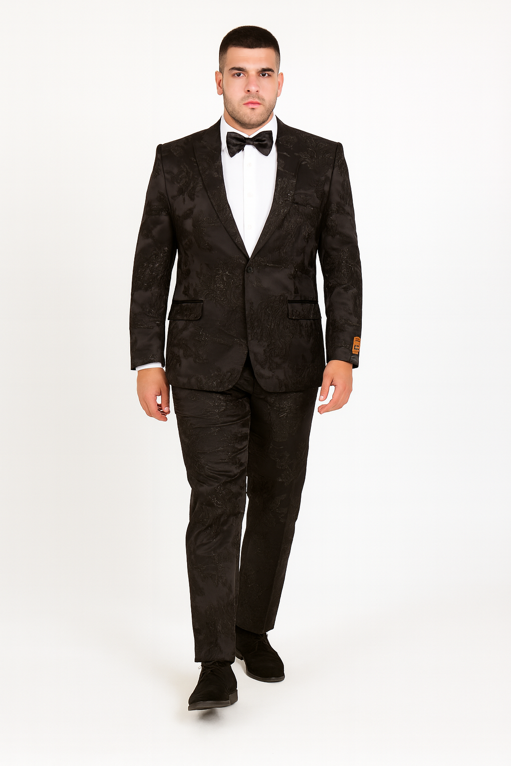 Big and Tall Mens Tuxedos Jacket - Big And Tall Formal Wear - Bowtie Included - For Big Guys-New Designer Collection - S or Small