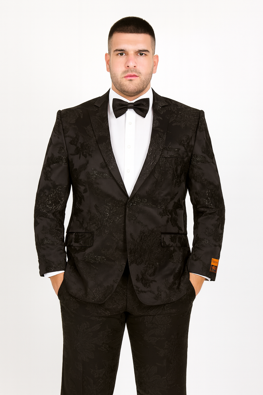 Big and Tall Mens Tuxedos Jacket - Big And Tall Formal Wear - Bowtie Included - For Big Guys-New Designer Collection - S or Small