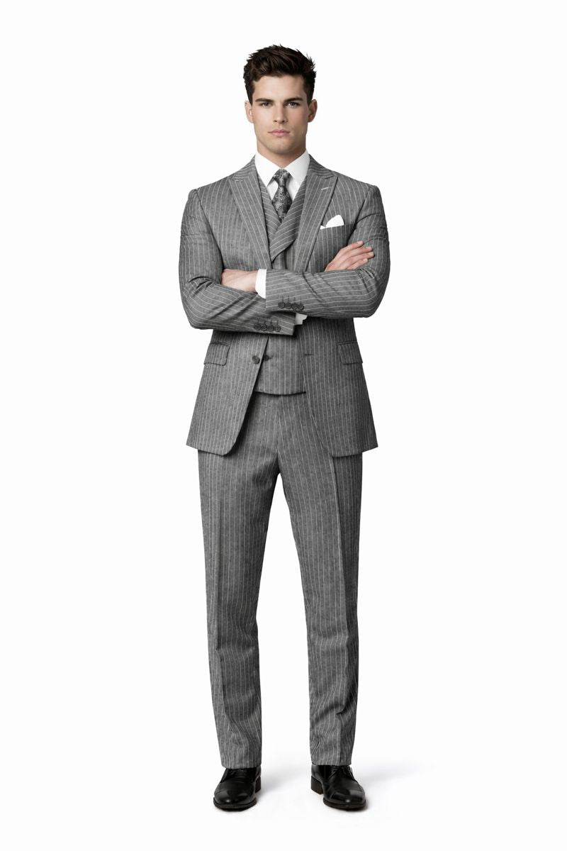 Big and Tall Suit - Grey Big and Tall Regular Fit 3 PC Suit-New Designer Collection