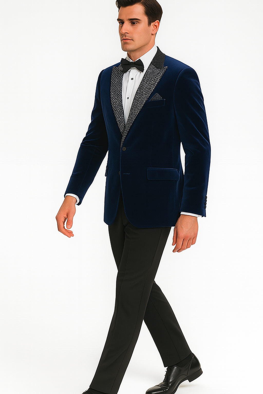 Big and Tall Velvet Blazer in Color Blue  - Sportcoat  Rhinestone-Embedded  Stacy Adams $179 - 34 Short or Extra Small