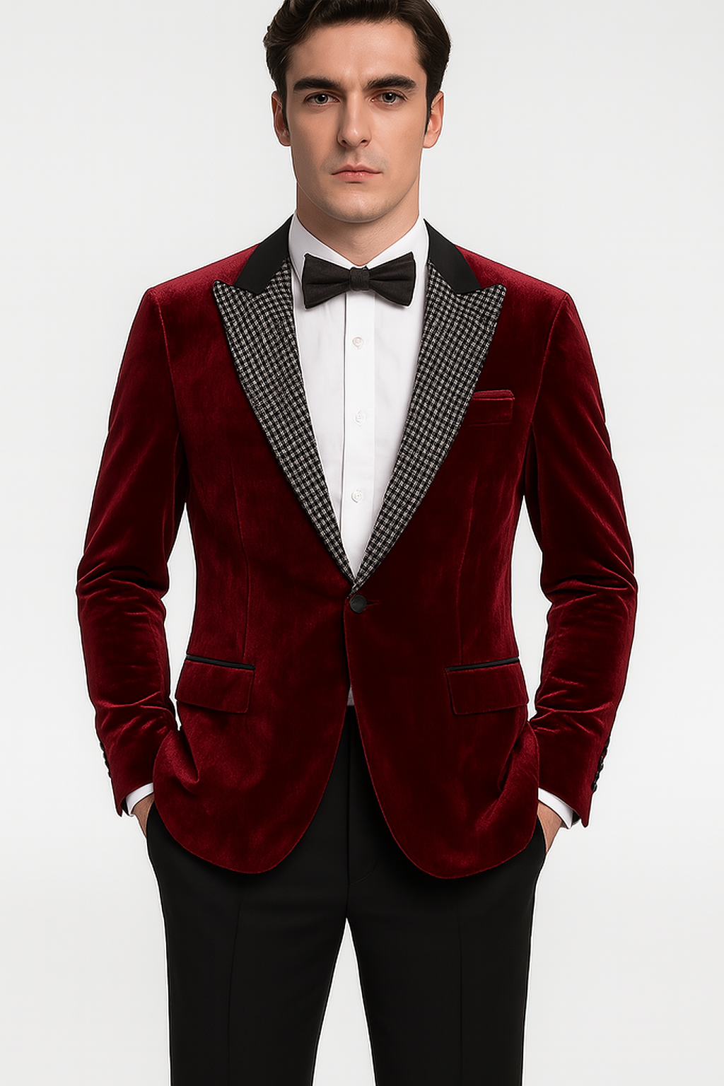 Big and Tall Velvet Blazer in Color Red  - Sportcoat  Rhinestone-Embedded  Stacy Adams $179 - 34 Short or Extra Small
