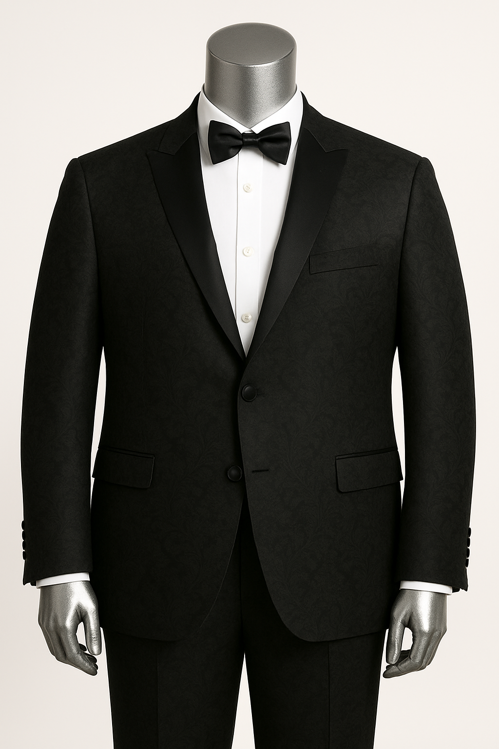 Big and Tall Mens Tuxedos Jacket - Big And Tall Formal Wear - Bowtie Included - For Big Guys - S or Small