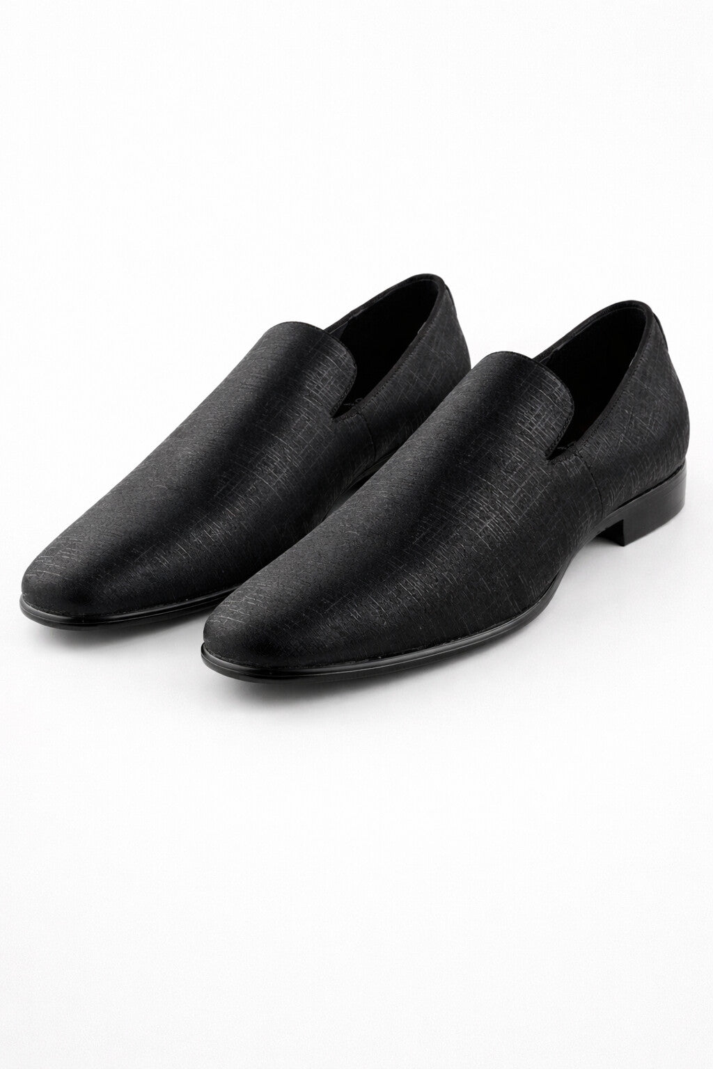 "Sharkskin" Black Couture 1910 Tuxedo Shoes - 7