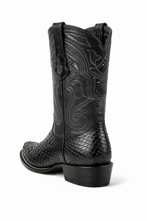 Men's Wild West Python Skin J Toe Boots 29957-New Designer Collection