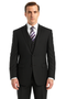 Black Pinstripe Men's Business Suit - Two Button Vested Style - New Arrival