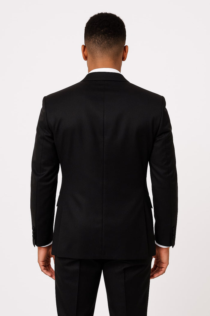 Black Satin Tuxedo Set â€“ 4-Piece Style for Weddings & Proms