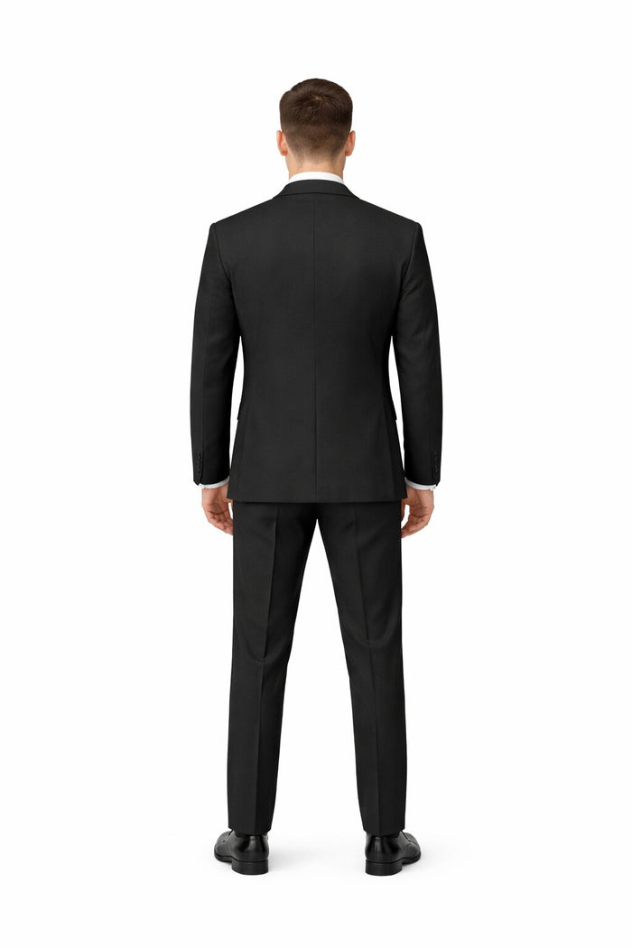 Modern Fit Tiglio Wool Double-Breasted Suit Premium Tailored Formal Suit