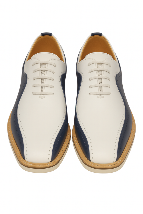 Carrucci Stylish Two-Tone Brogue Oxford