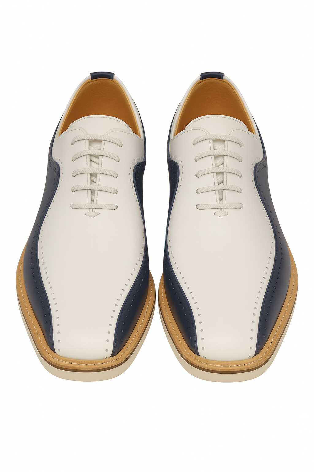 Carrucci Stylish Two-Tone Brogue Oxford