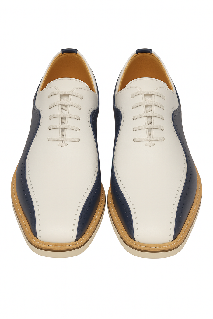 Carrucci Stylish Two-Tone Brogue Oxford