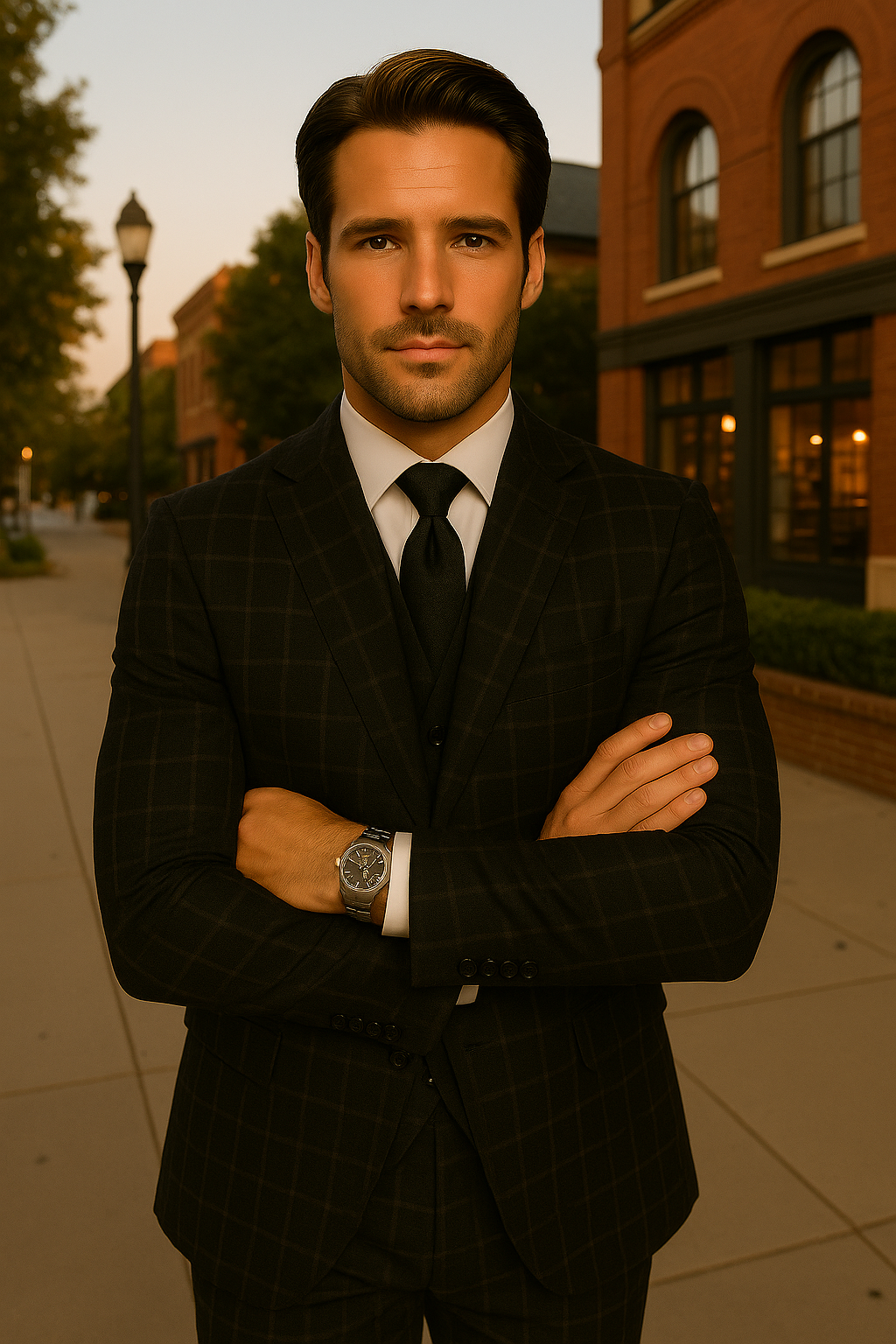 Wool Suit - Italian Made Business Suit by Statement Men's 3 Piece 100% Wool Fashion Suit - Modern Fit - 38R