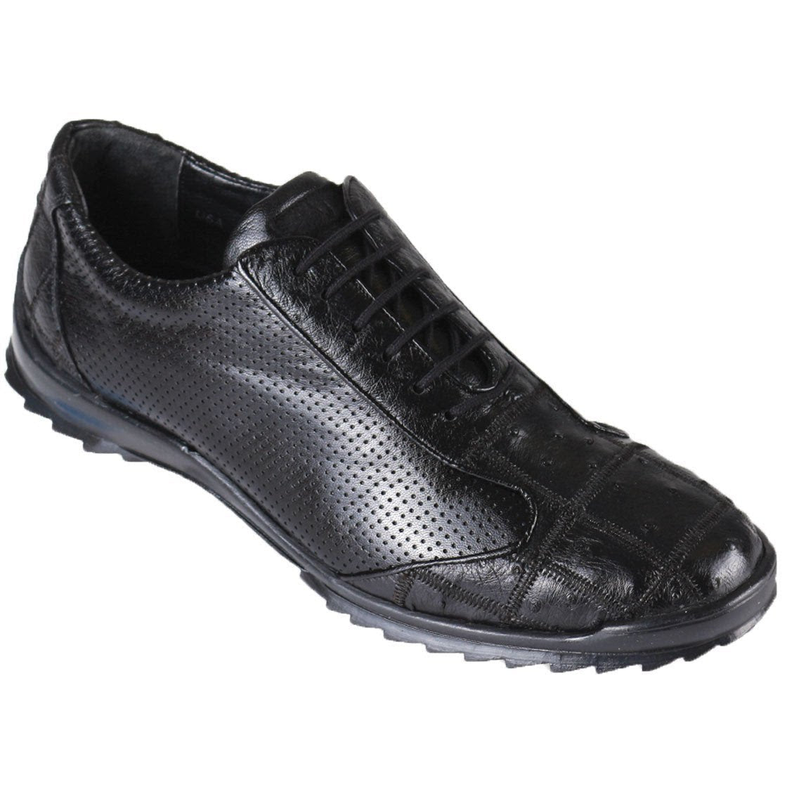 Sneaker Casual Avestruz Negro Zig-Zag - 6