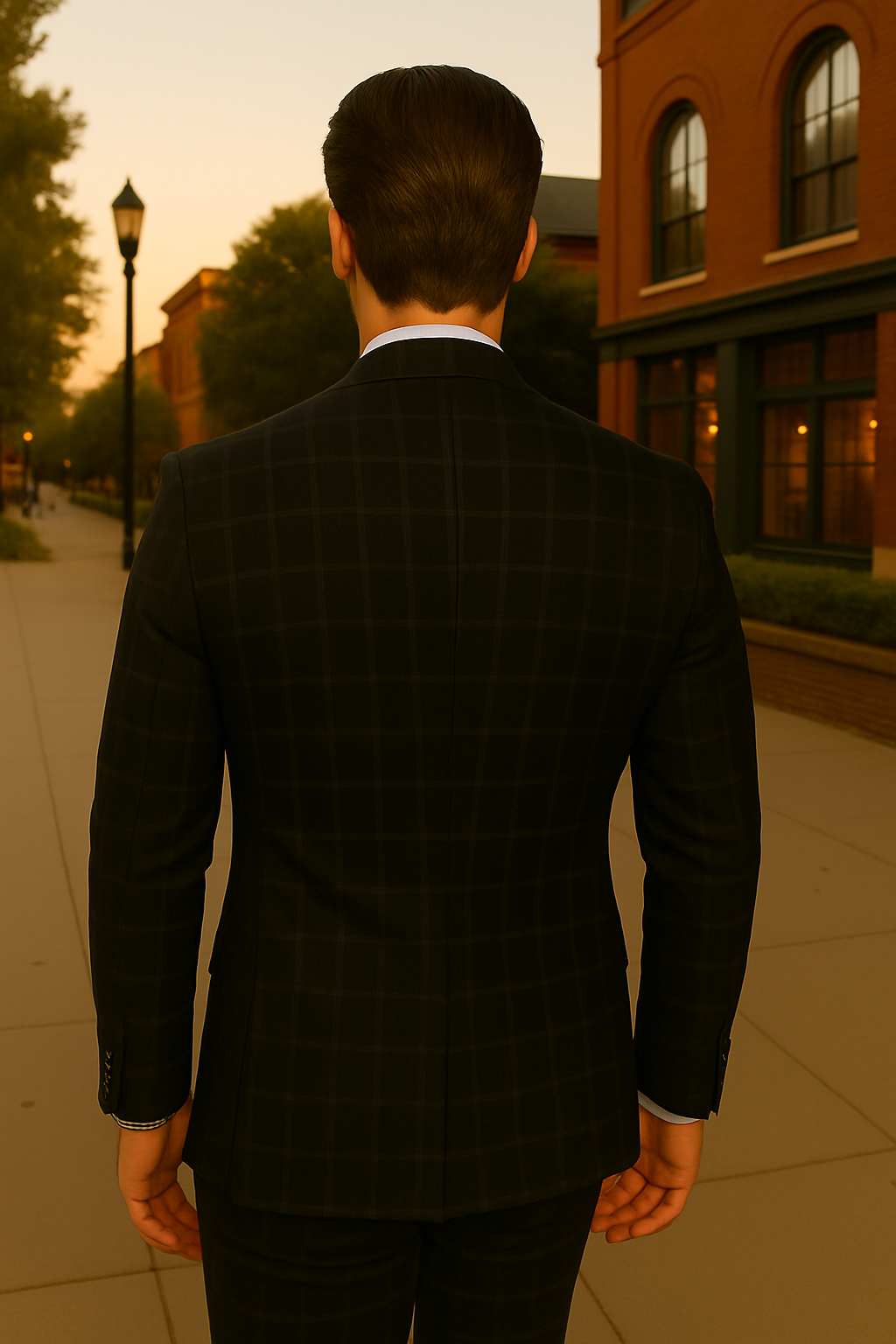 Wool Suit - Italian Made Business Suit by Statement Men's 3 Piece 100% Wool Fashion Suit - Modern Fit - 38R