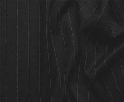 Sovana Collection - Regular Fit 3 Piece Suit 2 Button Tone on Tone Stripe in Black - Black