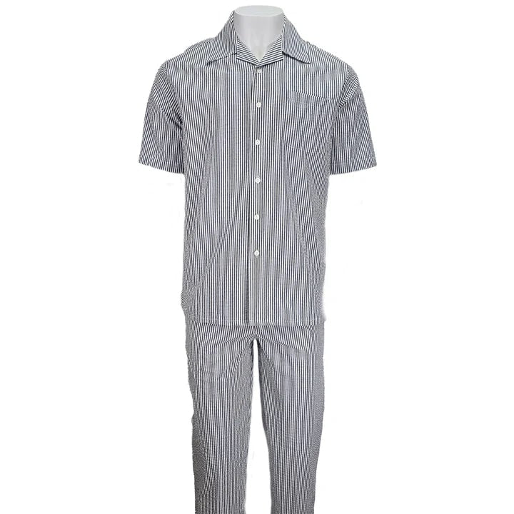 Black Seersucker 2pc Set - S