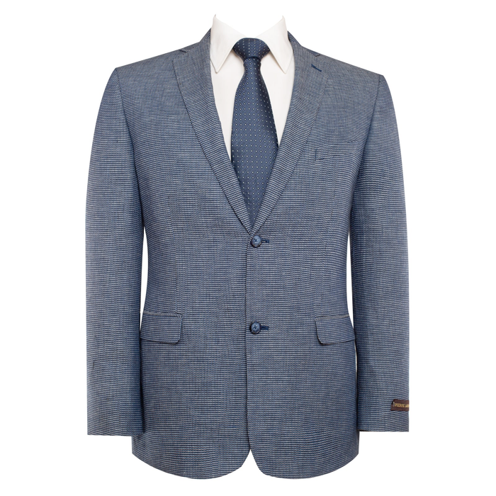 Mens Blue Textured Cowboy Blazer Western Style Sport Coat for Ranch Wedding, Business and Country Events