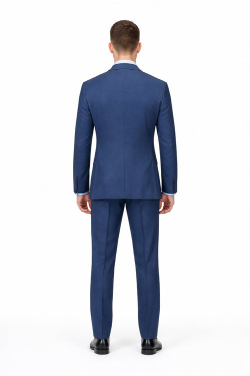 Modern Fit Tiglio Wool Double-Breasted Suit Premium Tailored Formal Suit