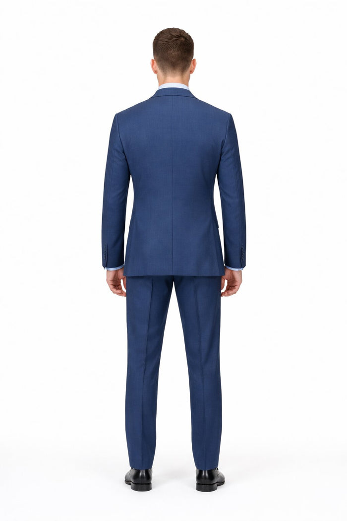 Modern Fit Tiglio Wool Double-Breasted Suit Premium Tailored Formal Suit