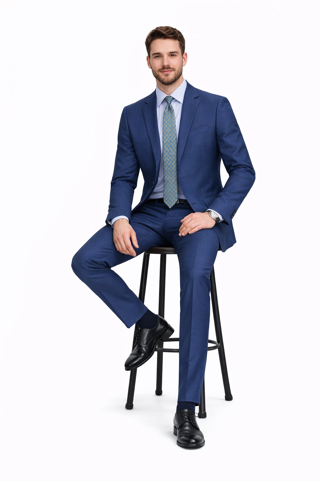 Slim Fit Tiglio Wool Suit – Modern Tailored Two-Piece Formal Suit - 34 Short or Extra Small