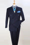Cheap Priced Suit - Mens Classic Double Breasted Luxury Wool Feel - Designer Brand Navy Suit