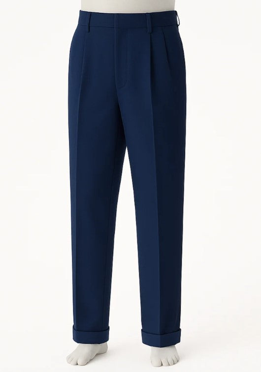 Mens Pleated Pants - Classic Style - dress size pants : 28 Unfinished bottom