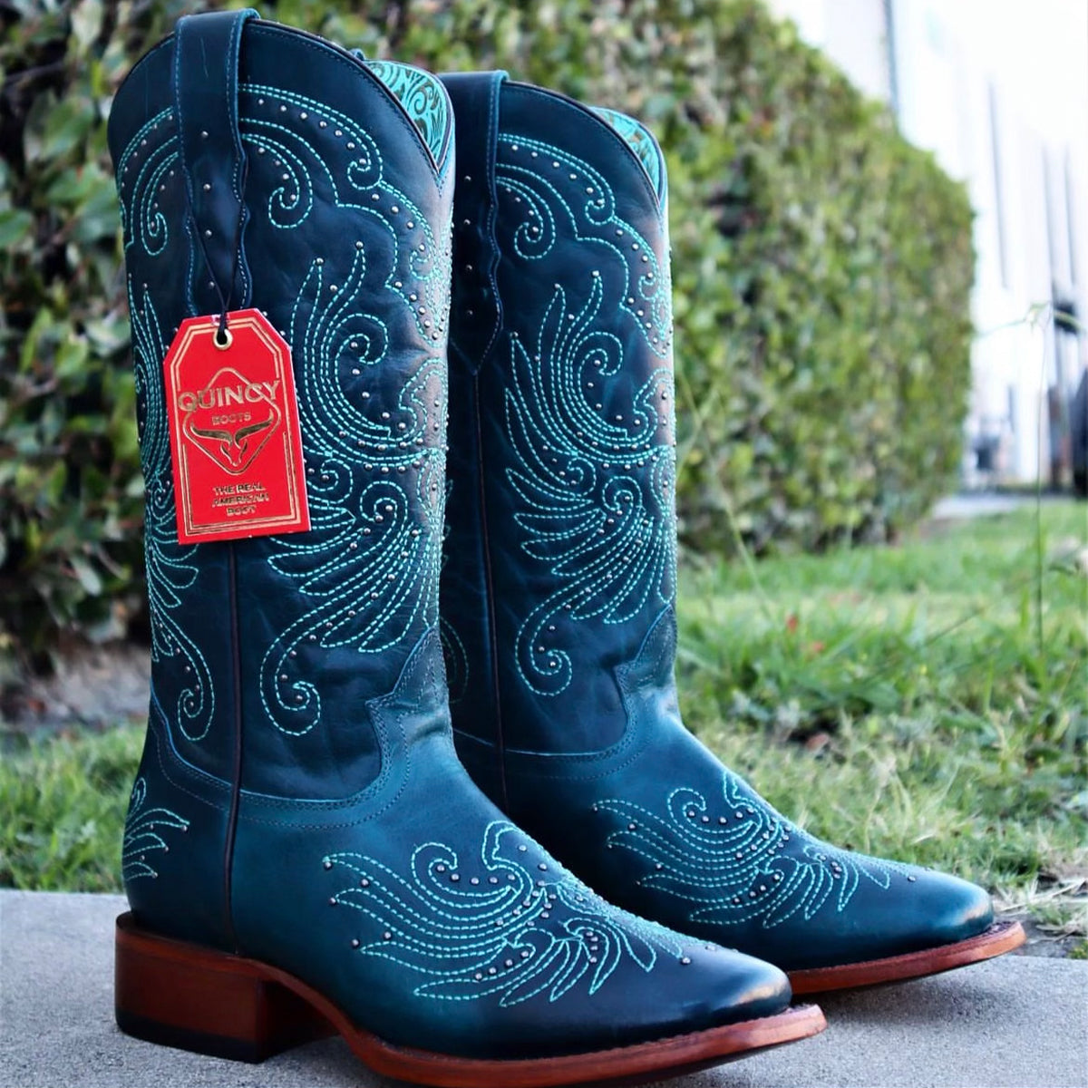 Blue Cowgirl Boots - Blue