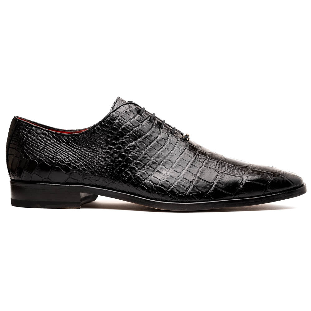 Marco Di Milano Bono Black Alligator Wholecut Oxfords - 8