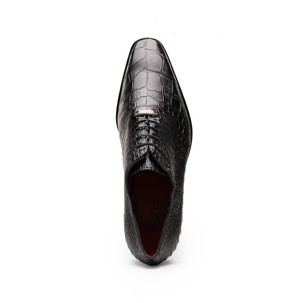 Marco Di Milano Bono Black Alligator Wholecut Oxfords - 8