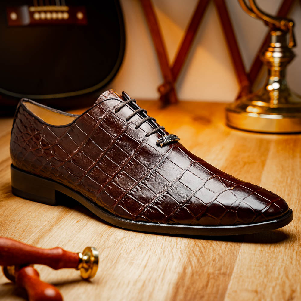 Marco Di Milano Bono Brown Luxury Leather Shoe - 8.5 USA