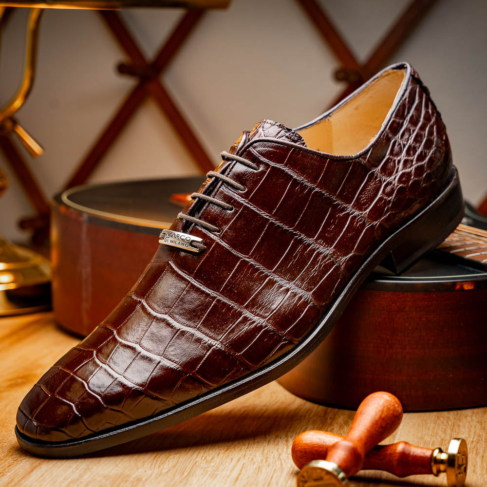 Marco Di Milano Bono Brown Luxury Leather Shoe - 8.5 USA
