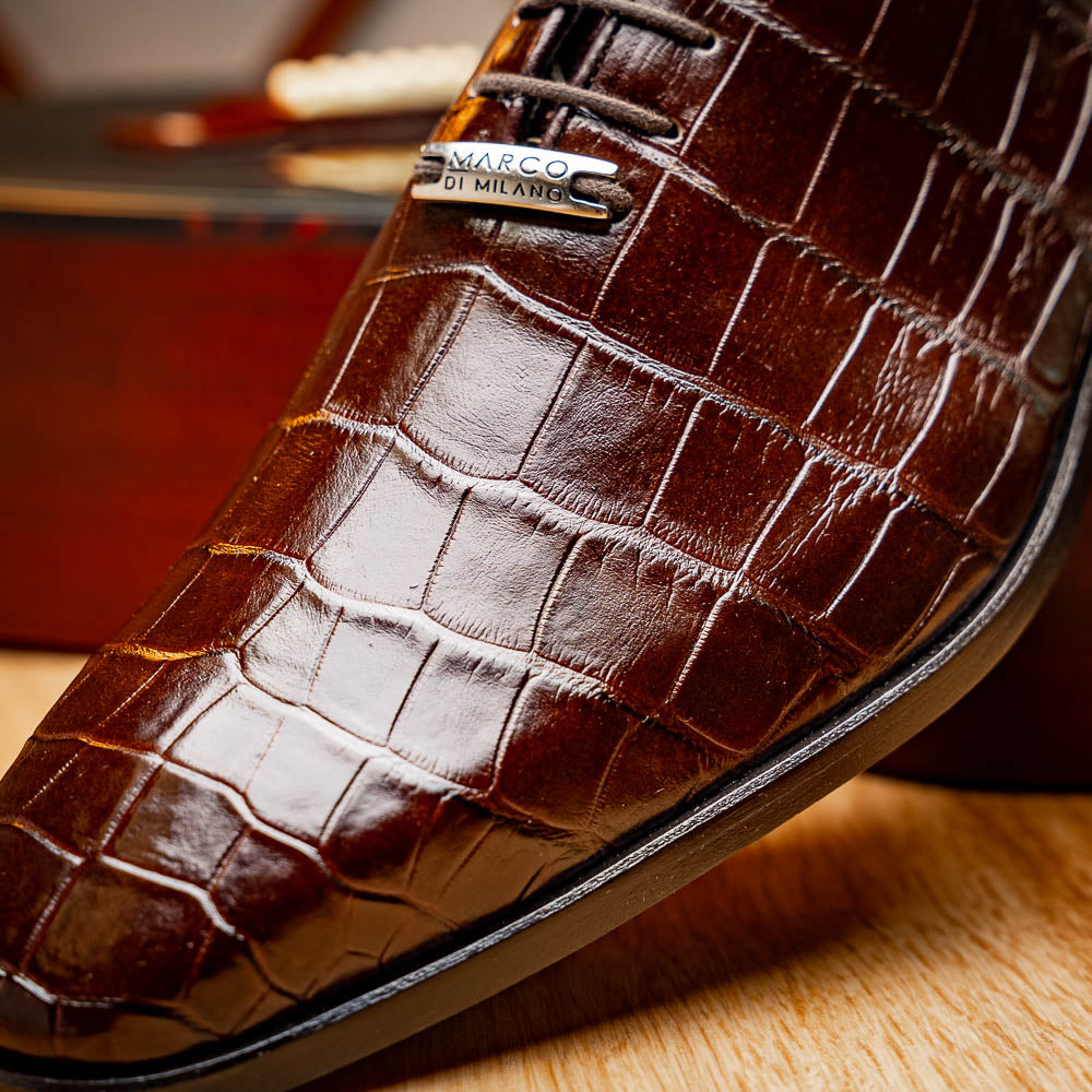 Marco Di Milano Bono Brown Luxury Leather Shoe - 8.5 USA