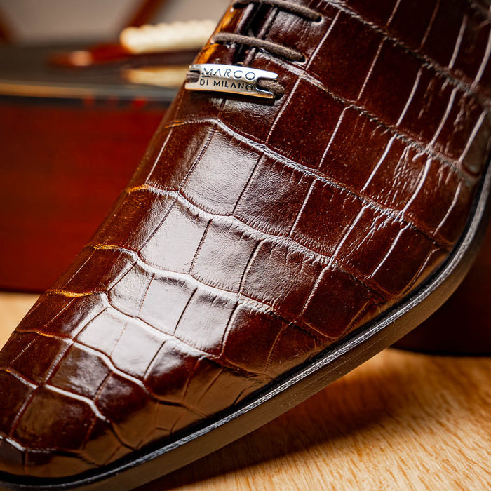 Marco_Di_Milano Bono Brown Luxury Leather Shoe