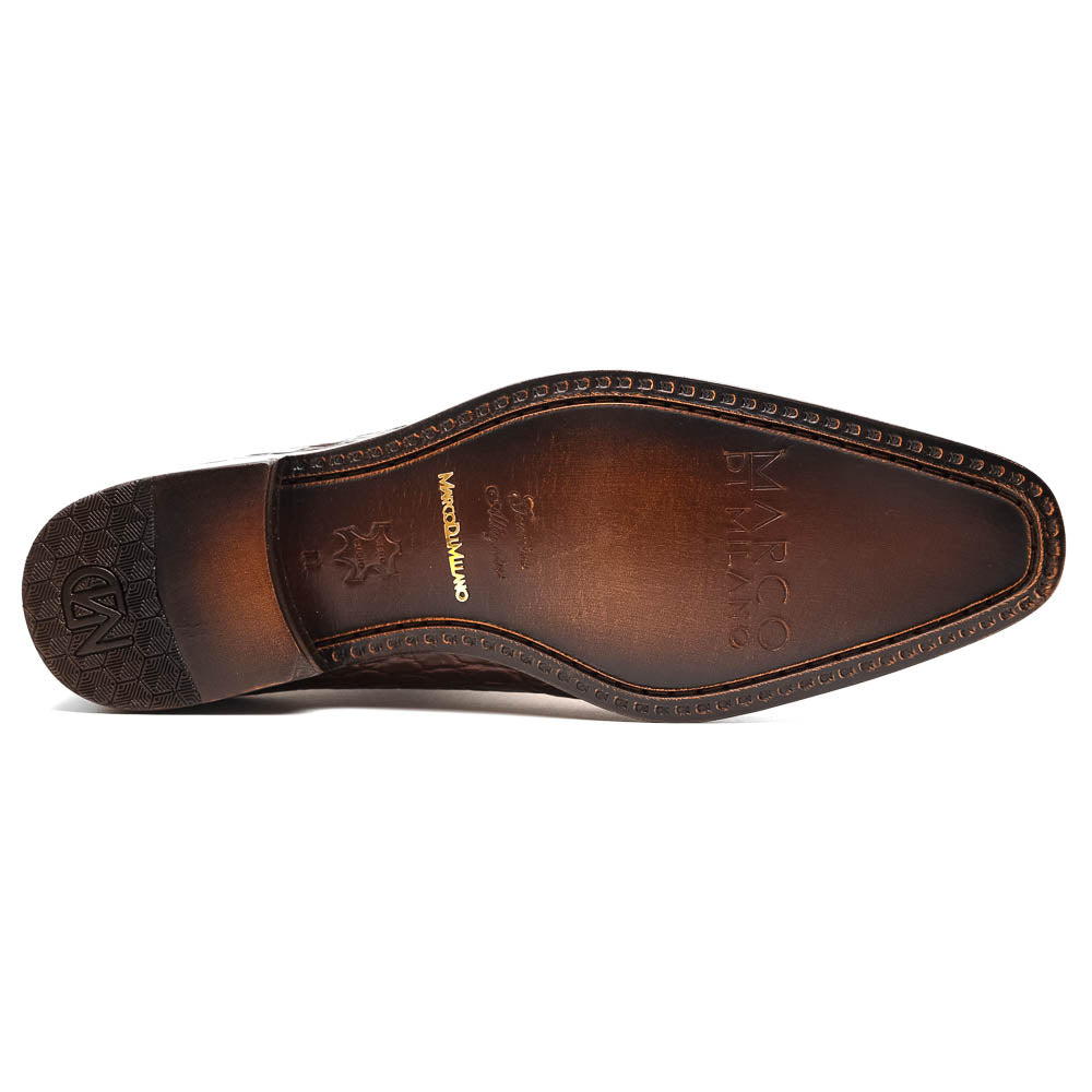 Marco Di Milano Bono Brown Alligator Wholecut Oxfords - 8