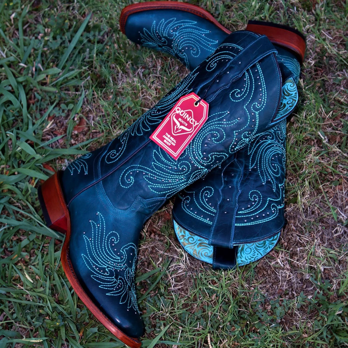 Blue Cowgirl Boots - Blue