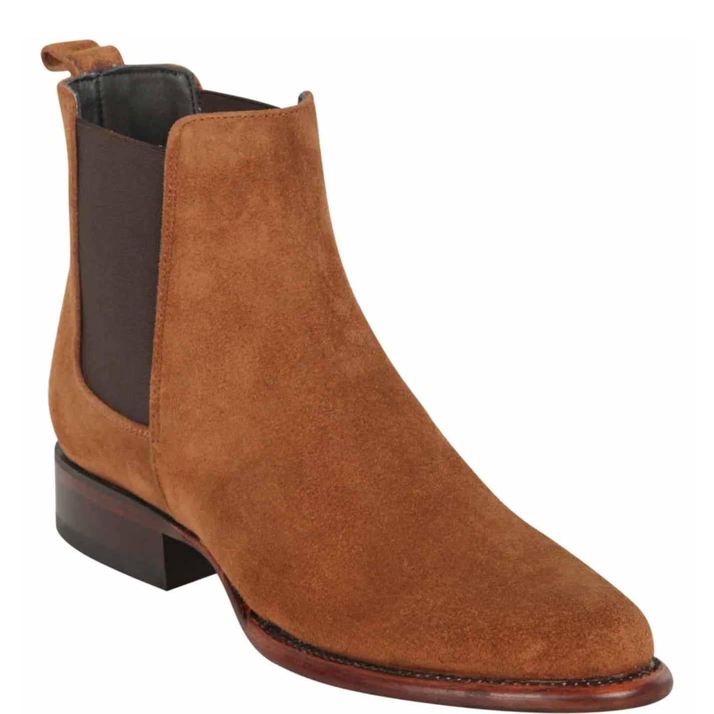 Mens Suede Chelsea Boots Cognac - Cognac