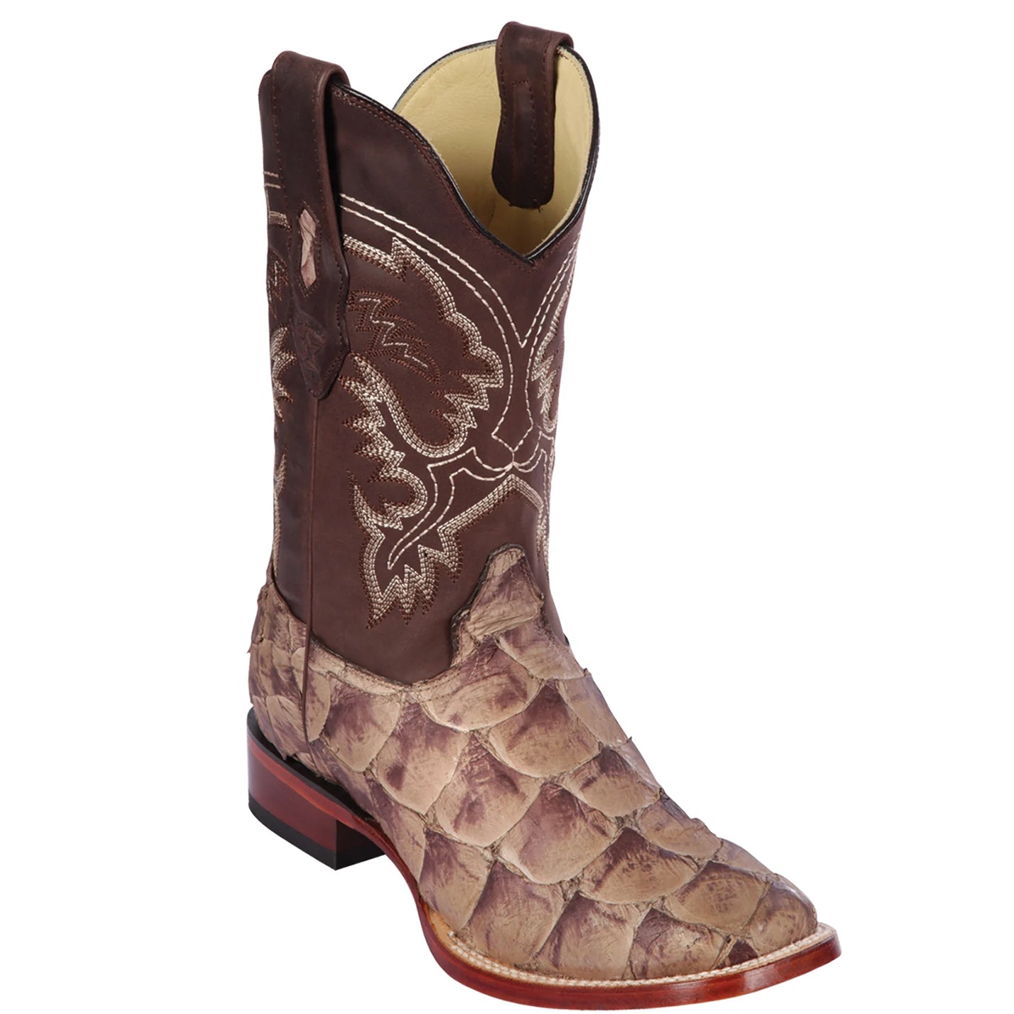 Mink Matte Pirarucu Cowboy Boots - EE