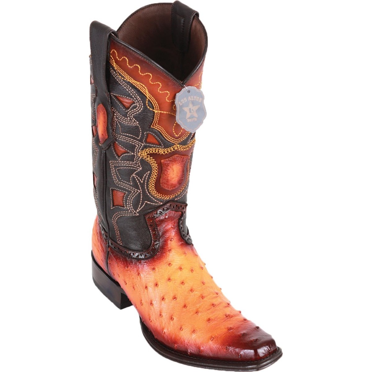 Botas de Avestruz Horma Europea LAB-7603 - ARENA DIFUMINADA