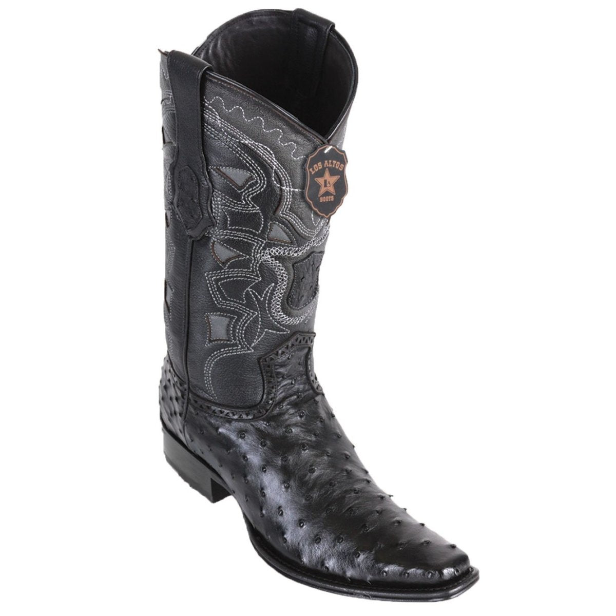 Botas de Avestruz Horma Europea LAB-7603 - ARENA DIFUMINADA