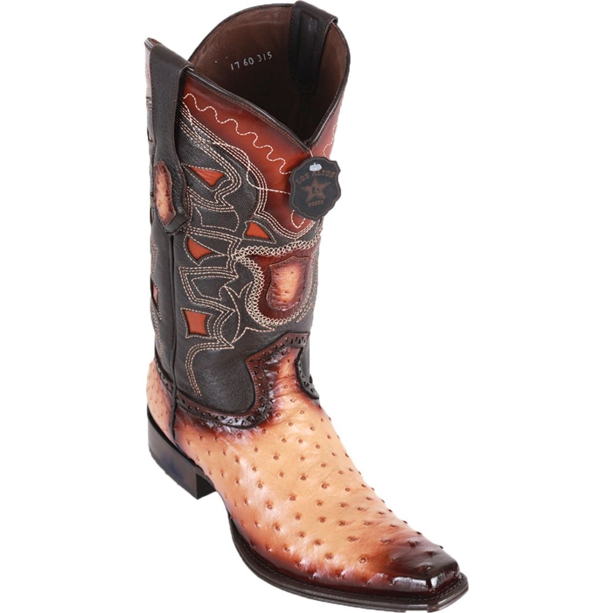 Botas de Avestruz Horma Europea LAB-7603 - ARENA DIFUMINADA