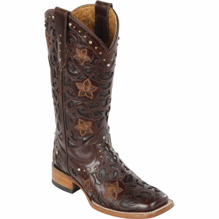Botas Vaqueras de Cuero Corte Laser para Mujer en Horma Rodeo - 6