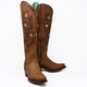 Botas Altas de Cuero Original para Mujer Color Tan Q34T8331
