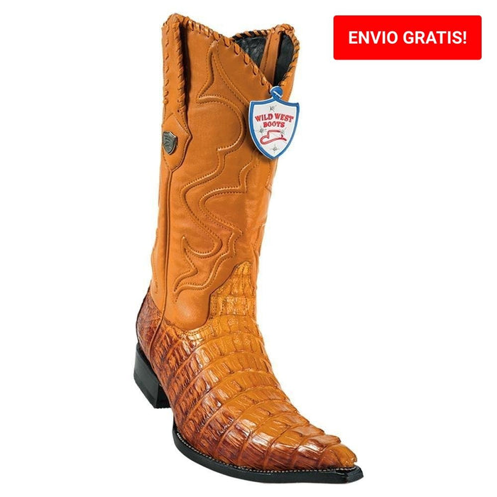 Botas de Cocodrilo Caiman Cola Punta 3X Aladino - 6