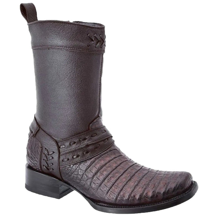 Botas de Cocodrilo Caiman Panza Original Horma Cuadrada - 6