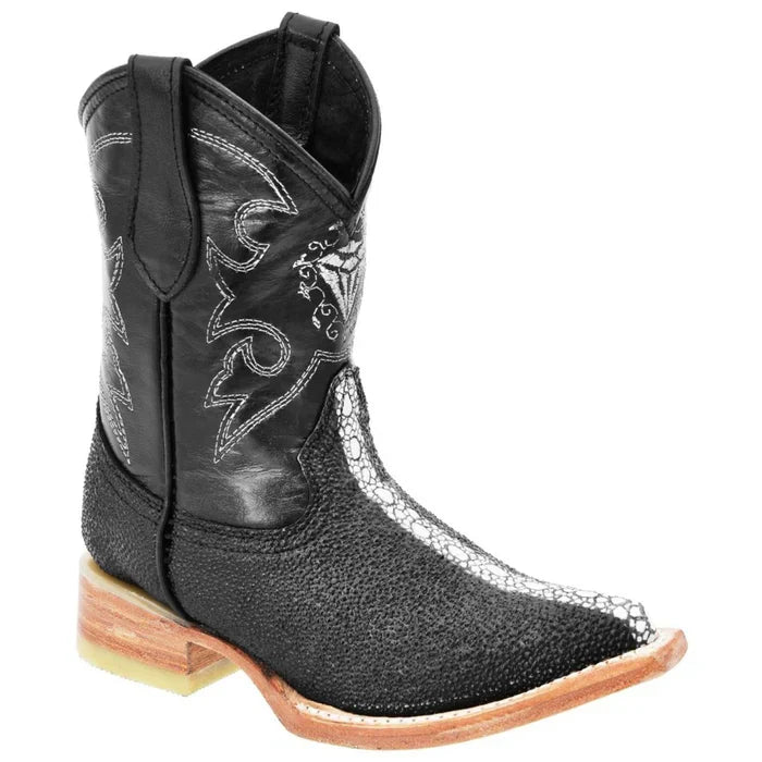 Botas de Imitacion Mantarraya Horma 3X Aladino para Niño Color Negro WD - 7 USA (14 Mexico)