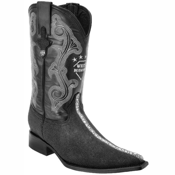 Botas de Mantarraya PC Grabada Horma 3X Aladino Color Negro - 6