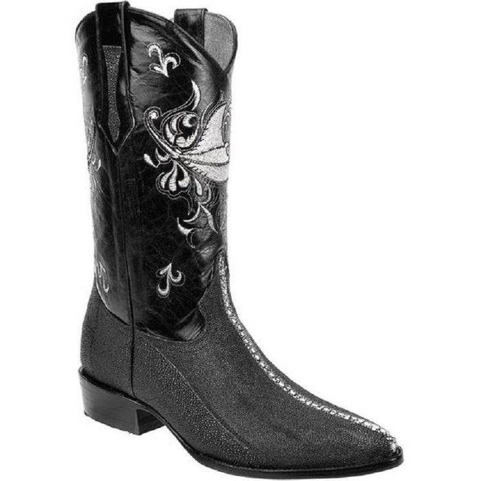 Botas de Mantarraya Perla Completa Grabada Horma Puntal - 6