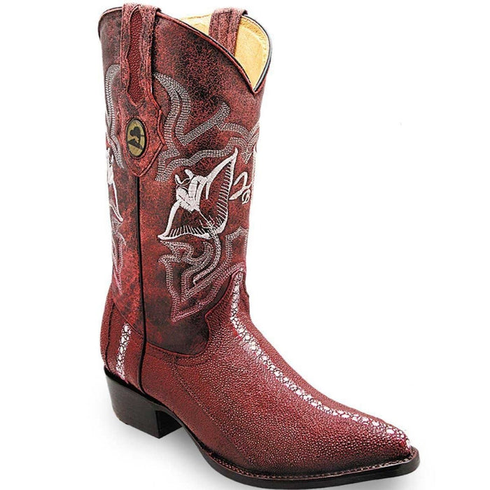 Botas de Mantarraya Perla Completa Grabada Horma Puntal LC - 6