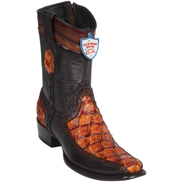Botas de Pescado Pirarucu con Venado Cortas Horma Dubai - 6